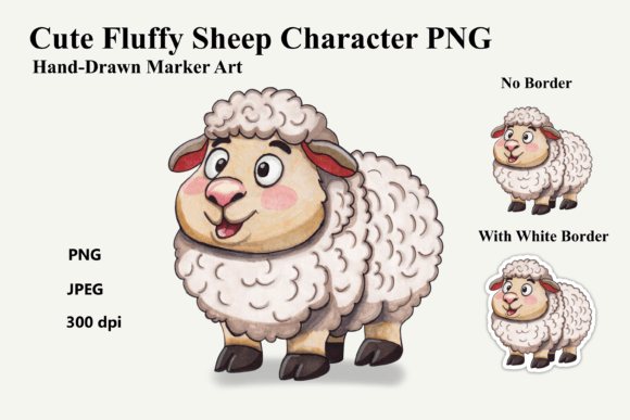 Download Fluffy Sheep Character PNG - Premium Resources