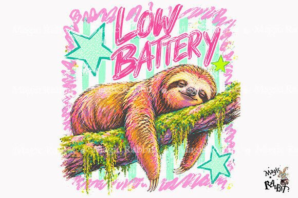 Download Cute Sloth Lover Battery PNG - Premium Bundle