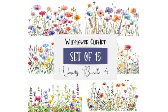 Download Watercolor Meadow Wildflower Clipart - Flower clipart Collection