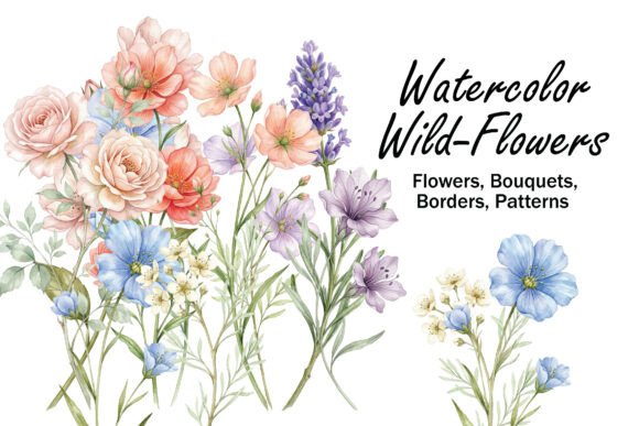Download Watercolor Wildflower Clipart Collection - Flower clipart Collection