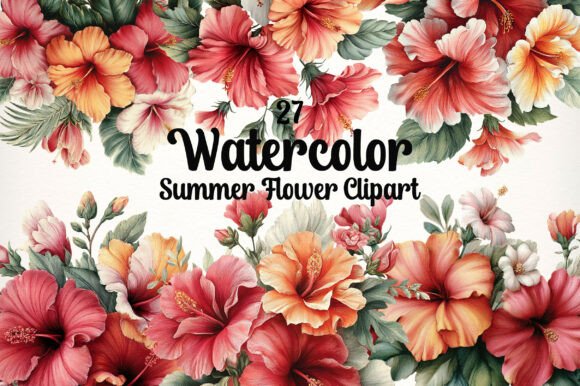 Download Watercolor Summer Flower Clipart - Flower clipart Collection