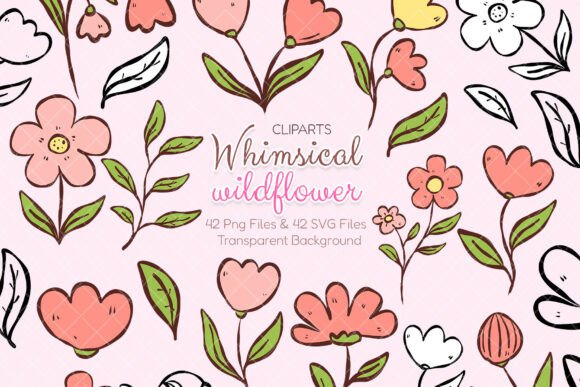 Download Whimsical Wildflower Clipart SVG - Flower clipart Collection