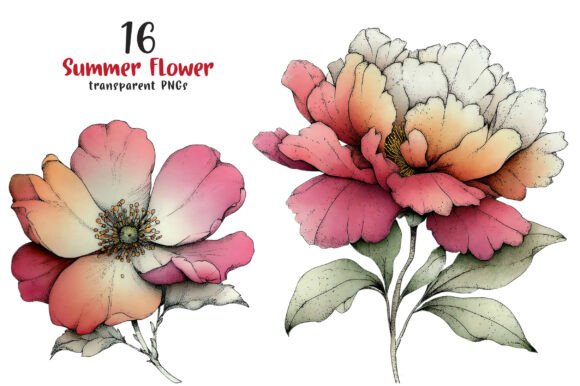 Download Whimsical Summer Flower Clipart - Flower clipart Collection