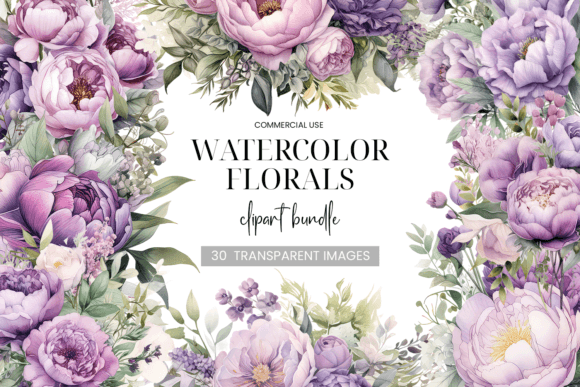 Download Purple Watercolor Flower Clipart - Flower clipart Collection
