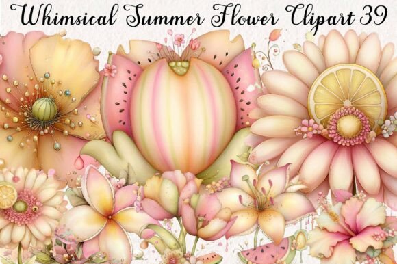 Download Whimsical Summer Flower Clipart - Flower clipart Collection