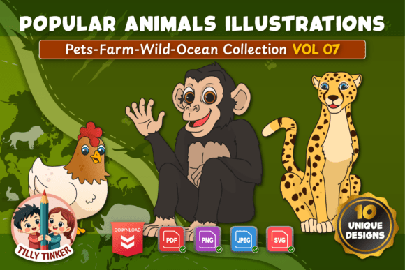 Download Popular Animals Illustration Vol 07 - Premium Resources