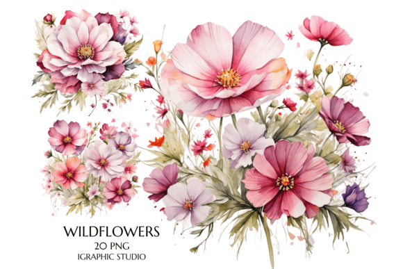 Download Wildflower Clipart Floral, Watercolor - Flower clipart Collection