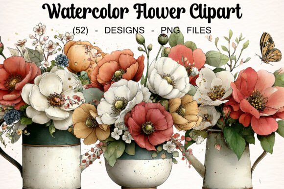Download Watercolor Flower Clipart - Flower clipart Collection