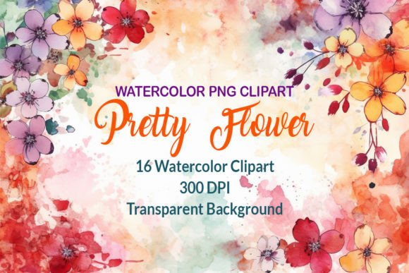 Download Pretty Watercolor Flower Clipart - Flower clipart Collection