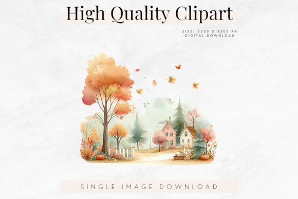 Download Fall Village Autumn Seasonal Clipart - Season Collection