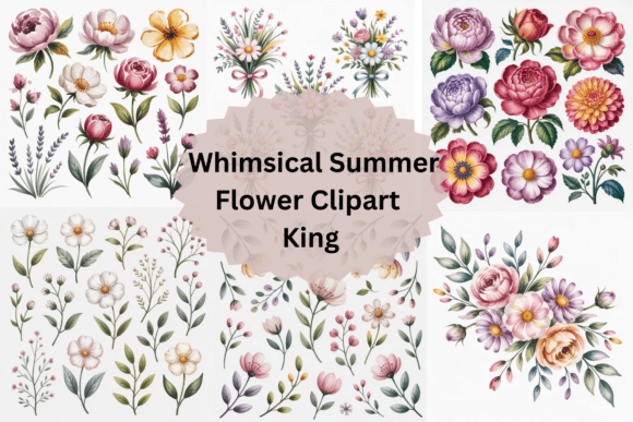 Download Whimsical Summer Flower Clipart - Flower clipart Collection